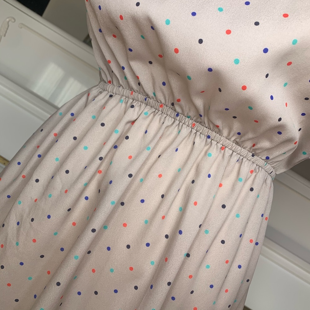 Taupe & polka dot dress - Picture 3 of 4